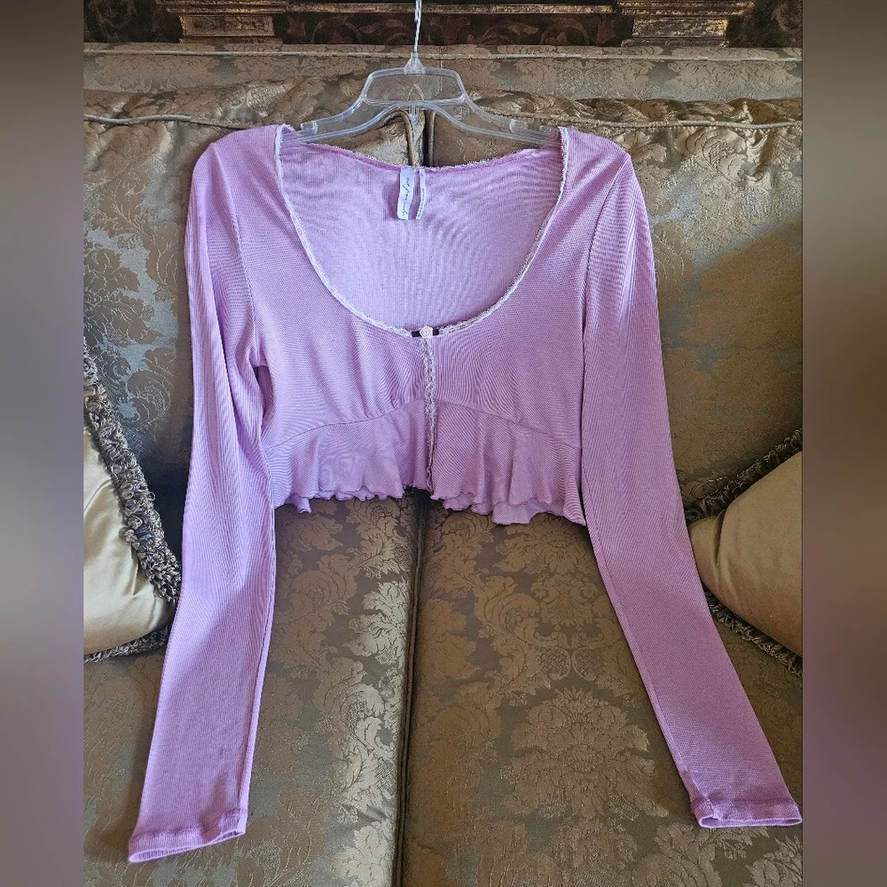 Down From Under Sweet Dreams Flyaway Top Purple/Pink - Picture 11 of 16